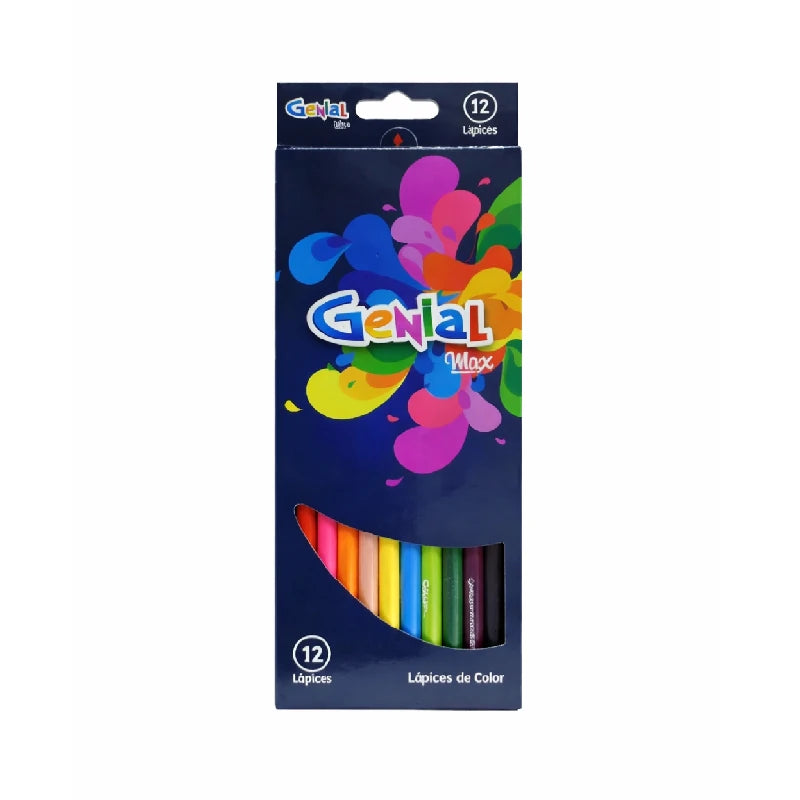 Colores Genial Largos 12 Colores — Caja