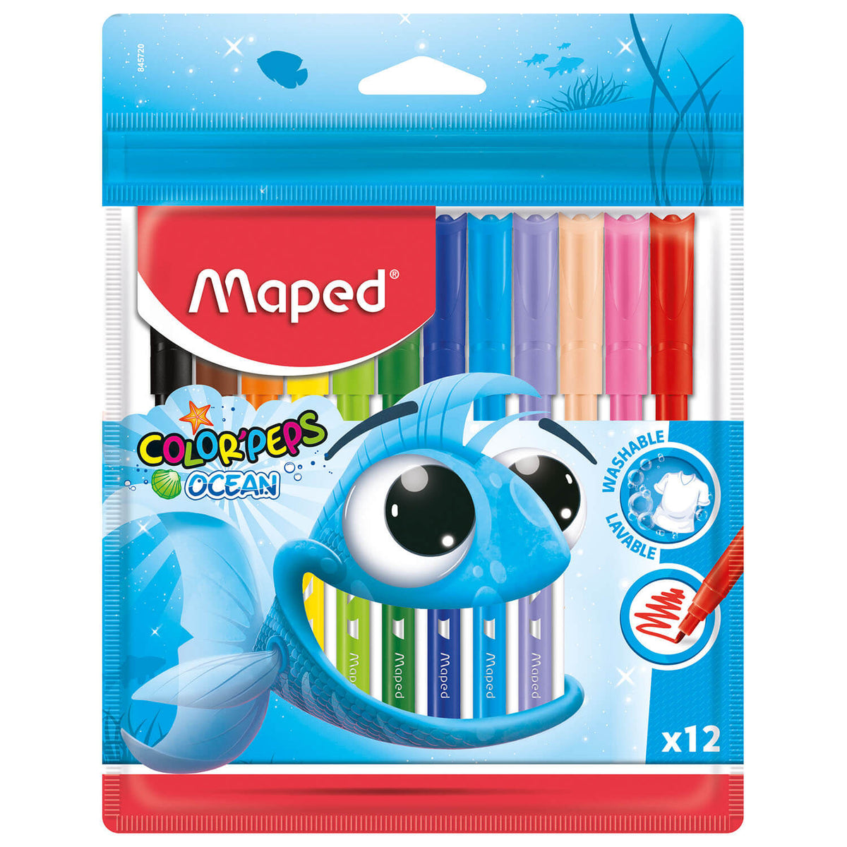 Plumones Maped Color'Peps Ocean 12 colores