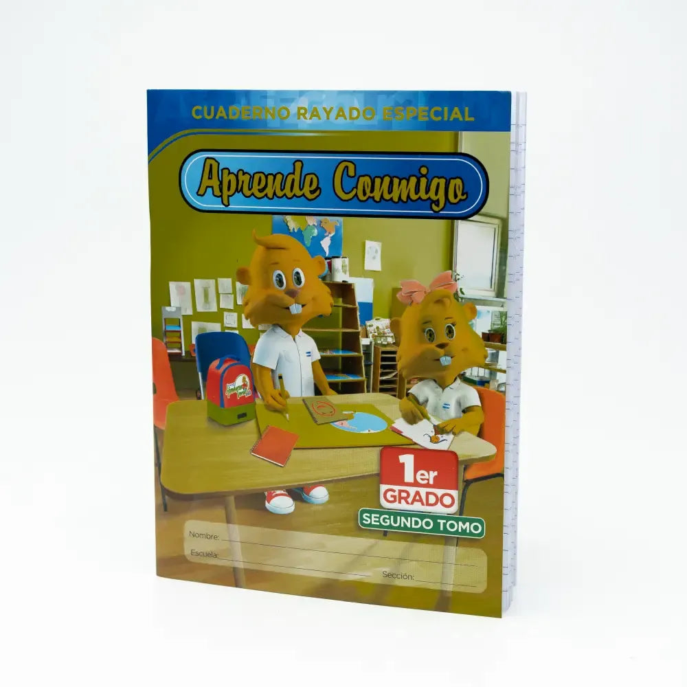 Cuaderno Aprende Conmigo 1er grado tomo 2, rayado especial — portada