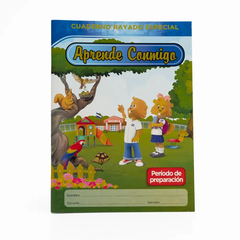 Cuaderno Aprende Conmigo Preparatoria, rayado especial — portada