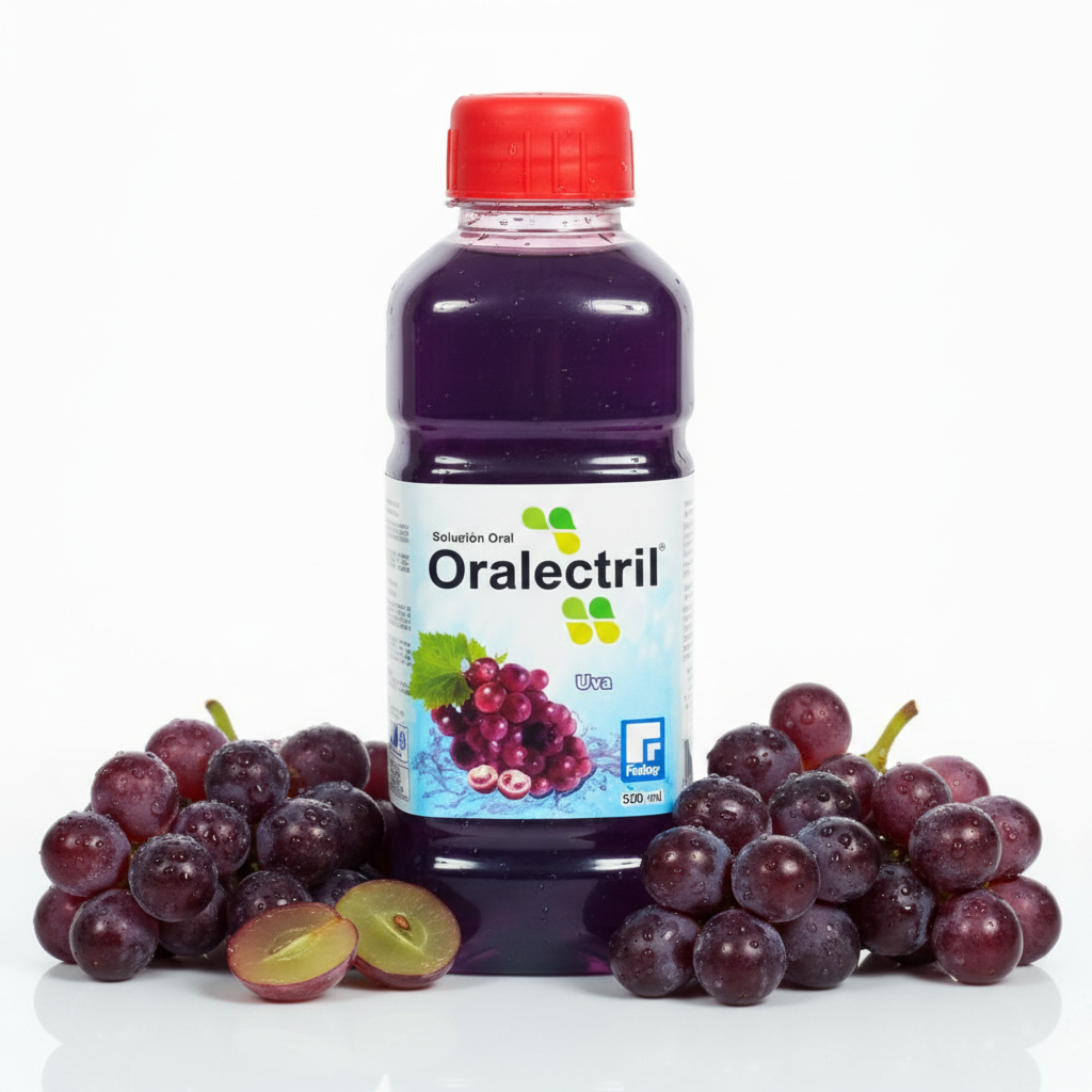 Suero Oralectril Sabor Uva - Vista frontal