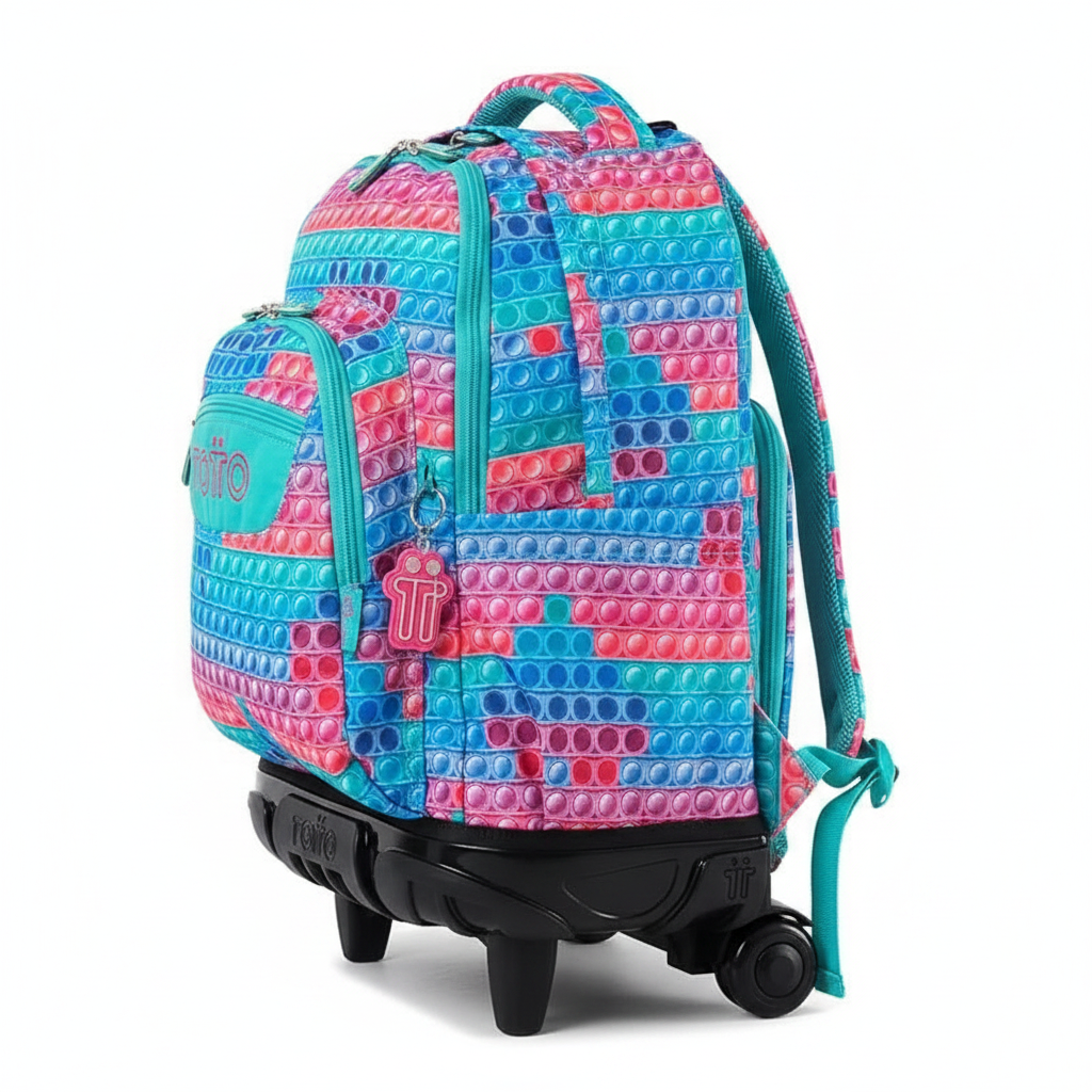 Mochila con ruedas Totto Pop It – Vista lateral