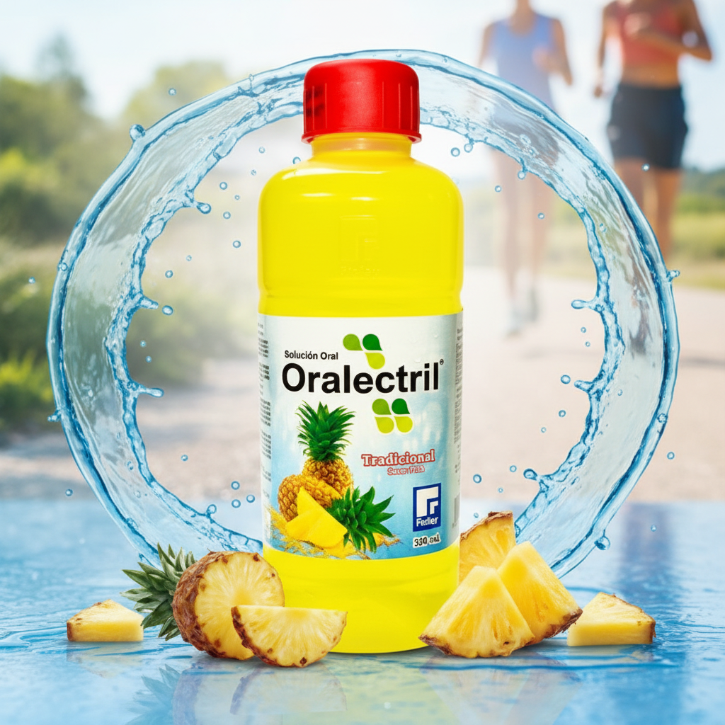 Suero Oralectril Sabor Piña - Vista frontal